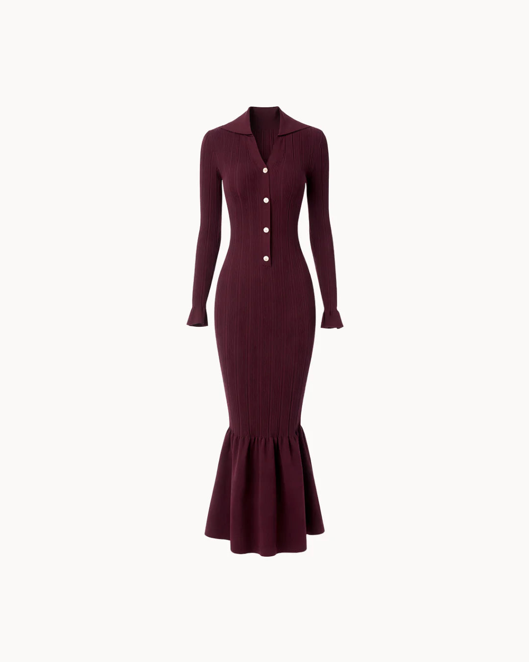 Portofino Mermaid Dress - Burgundy
