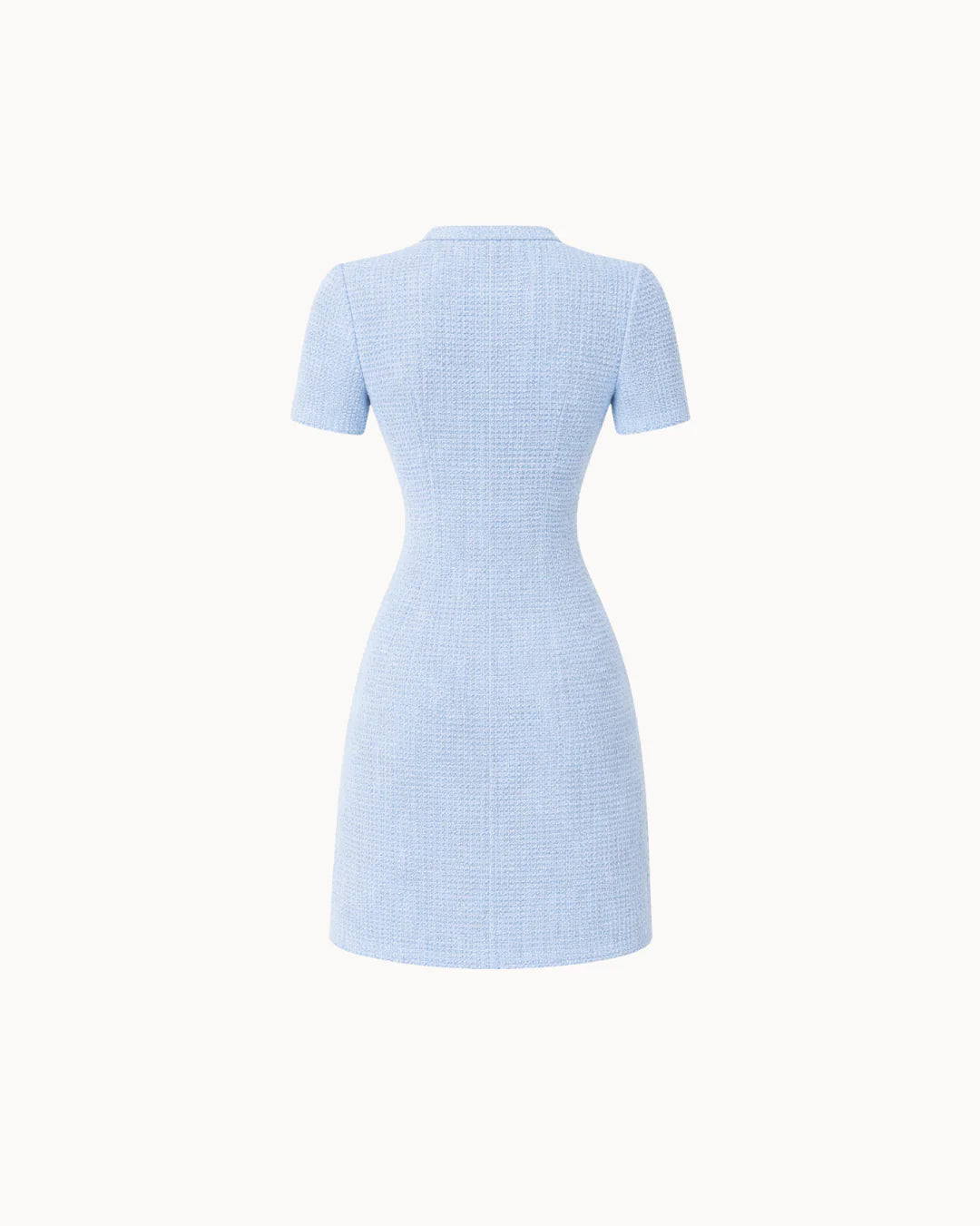 Aurelia Tweed Mini Dress – Sky