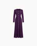 Vivienne Button Down Dress - Plum