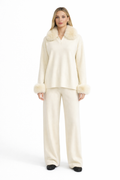 The Sienna Fur Coord Set- IVORY