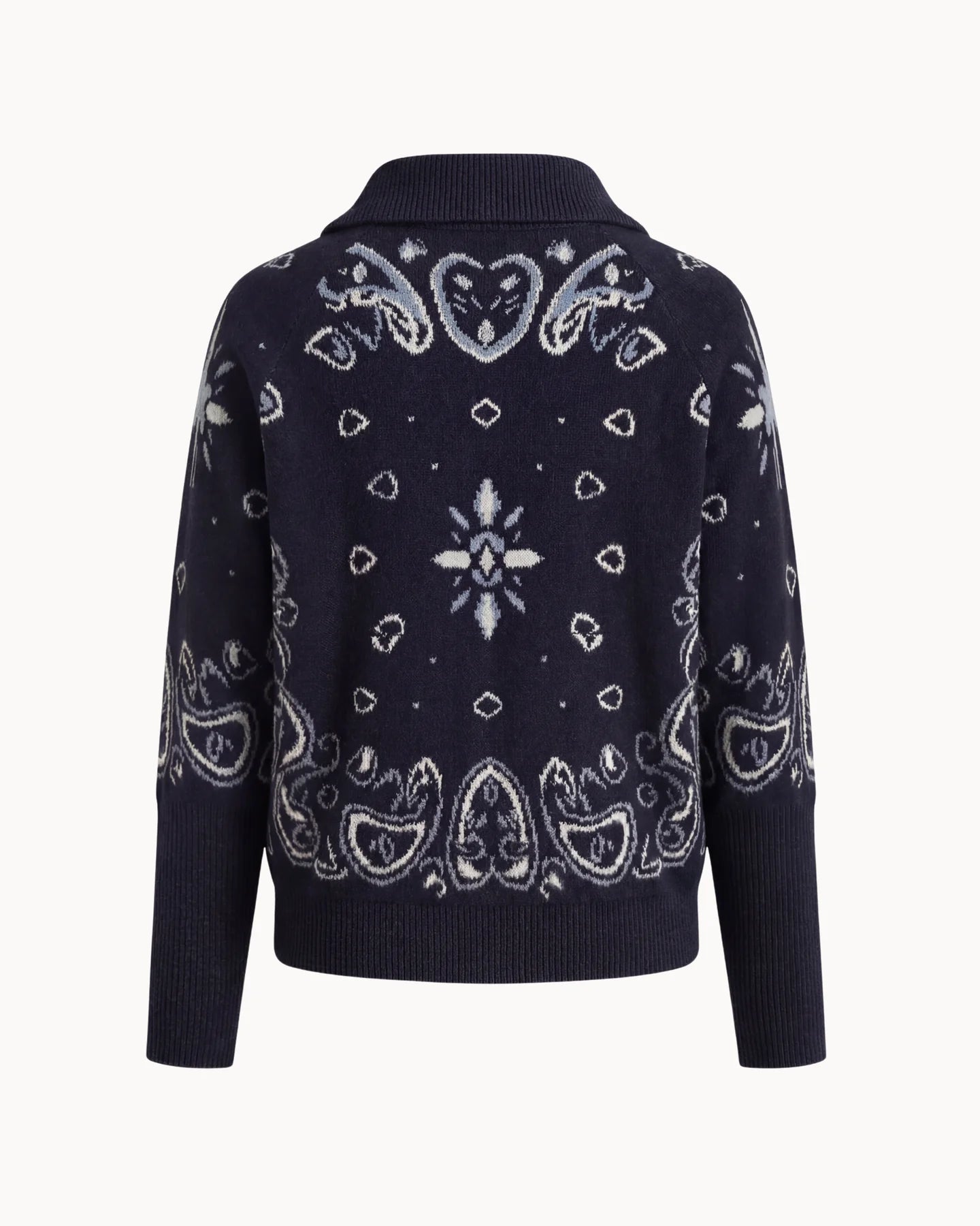 Bandana Zip Cardigan Navy