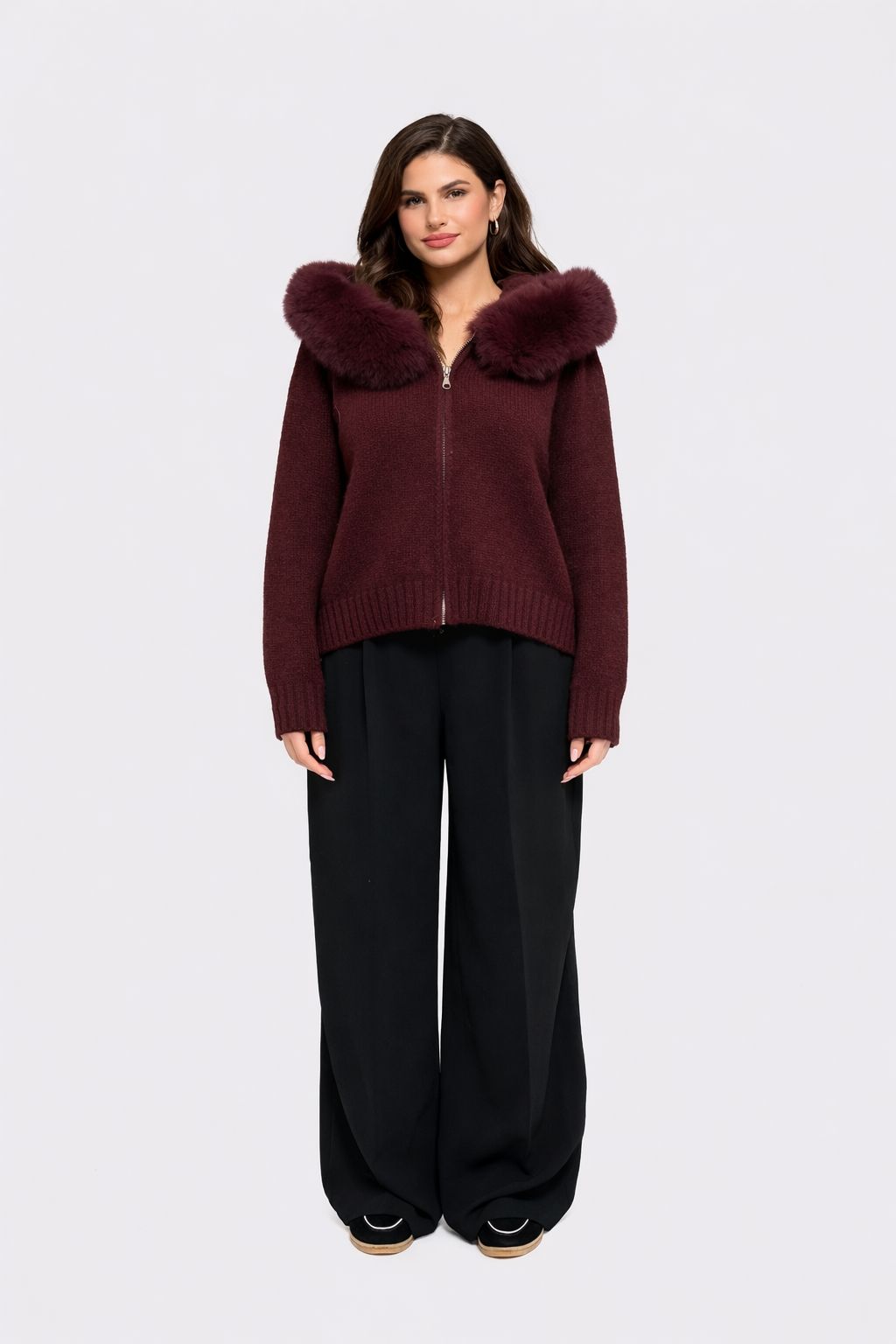 The Nora Cardigan- Burgundy
