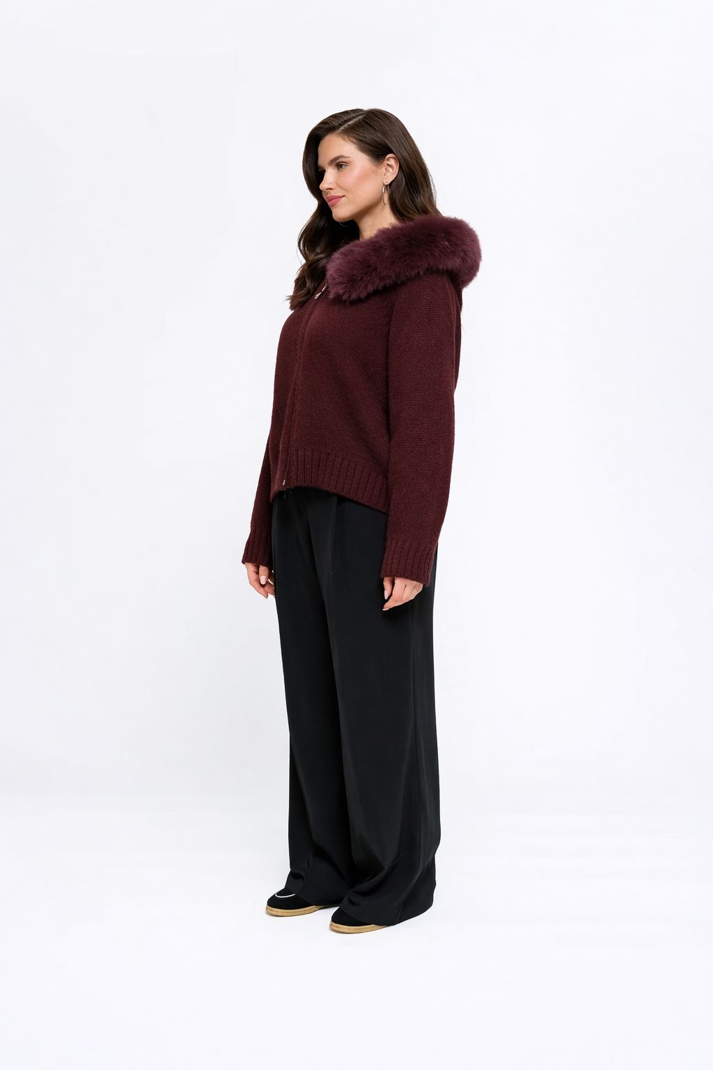 The Nora Cardigan- Burgundy