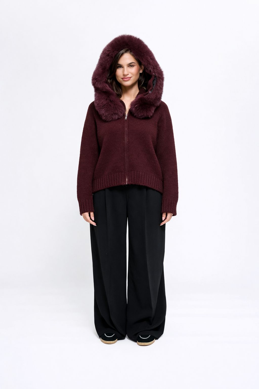 The Nora Cardigan- Burgundy
