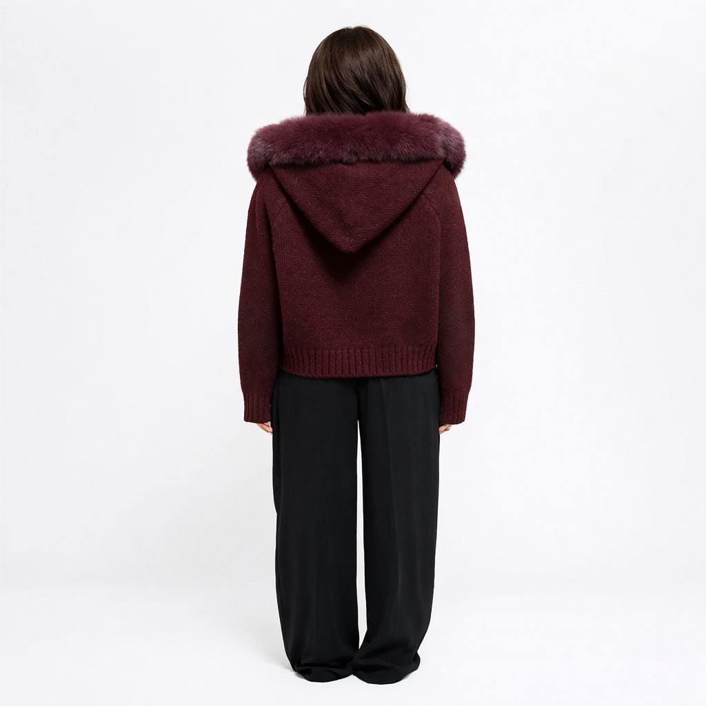 The Nora Cardigan- Burgundy