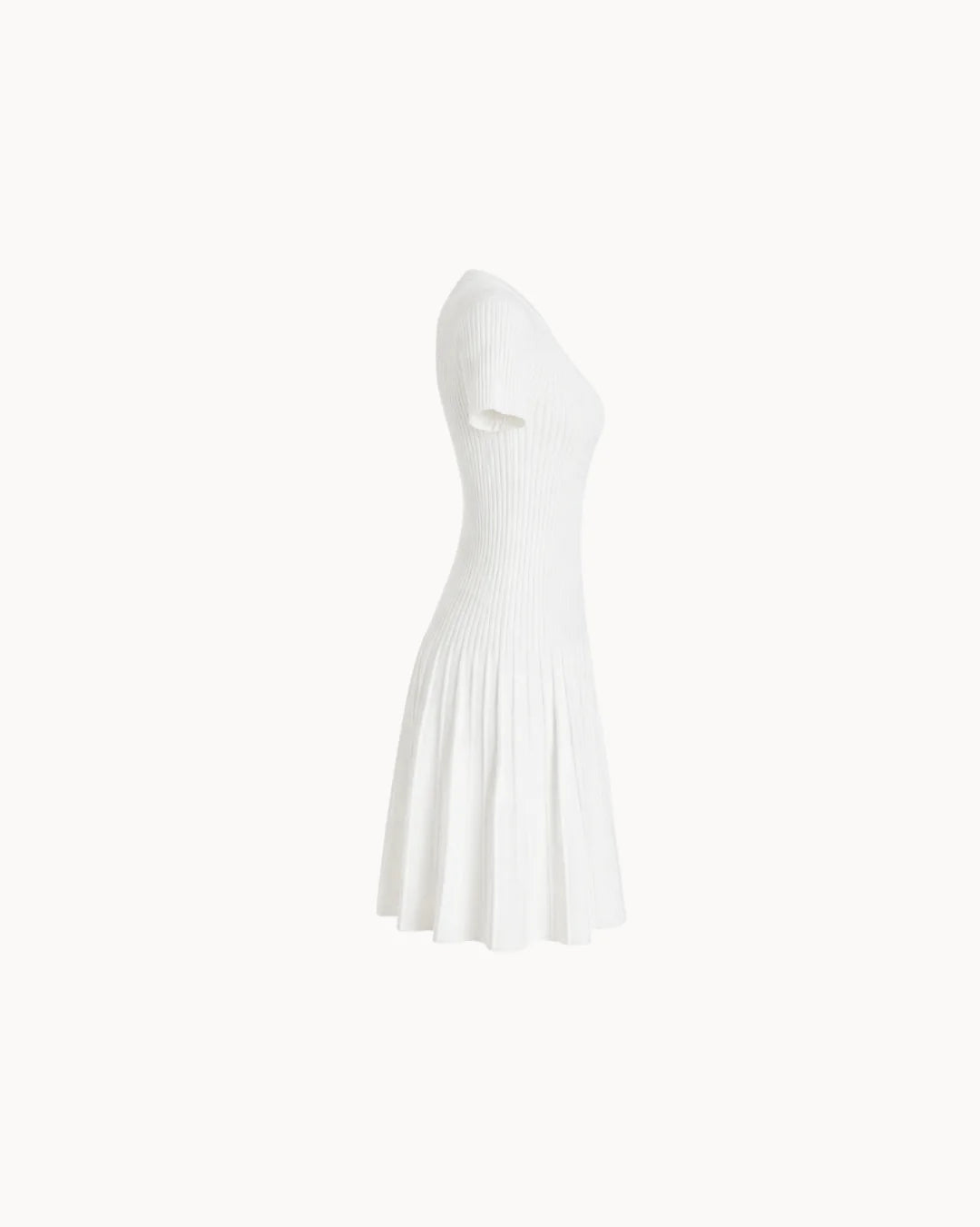 Aria Keyhole Midi Dress – Ivory