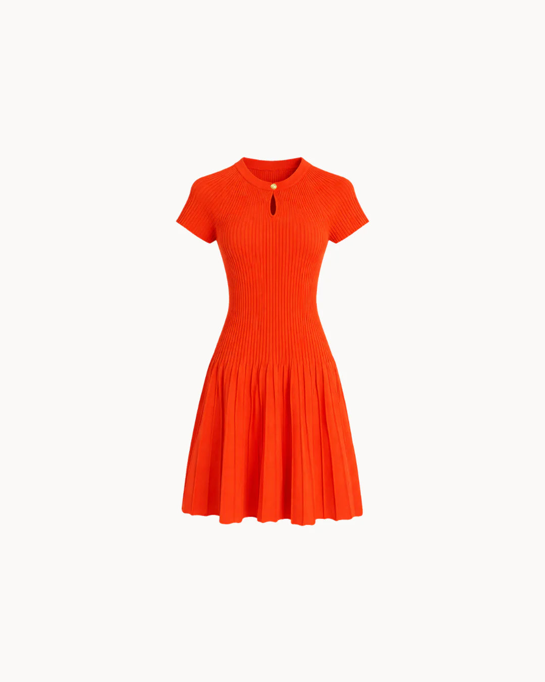 Aria Keyhole Midi Dress – Tangerine