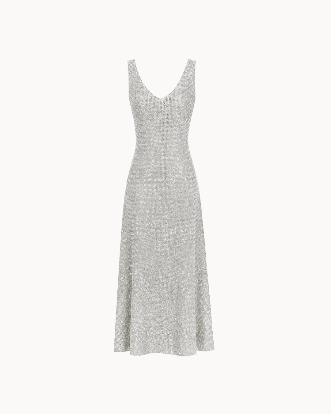 Nova V-Neck Dress - Silver