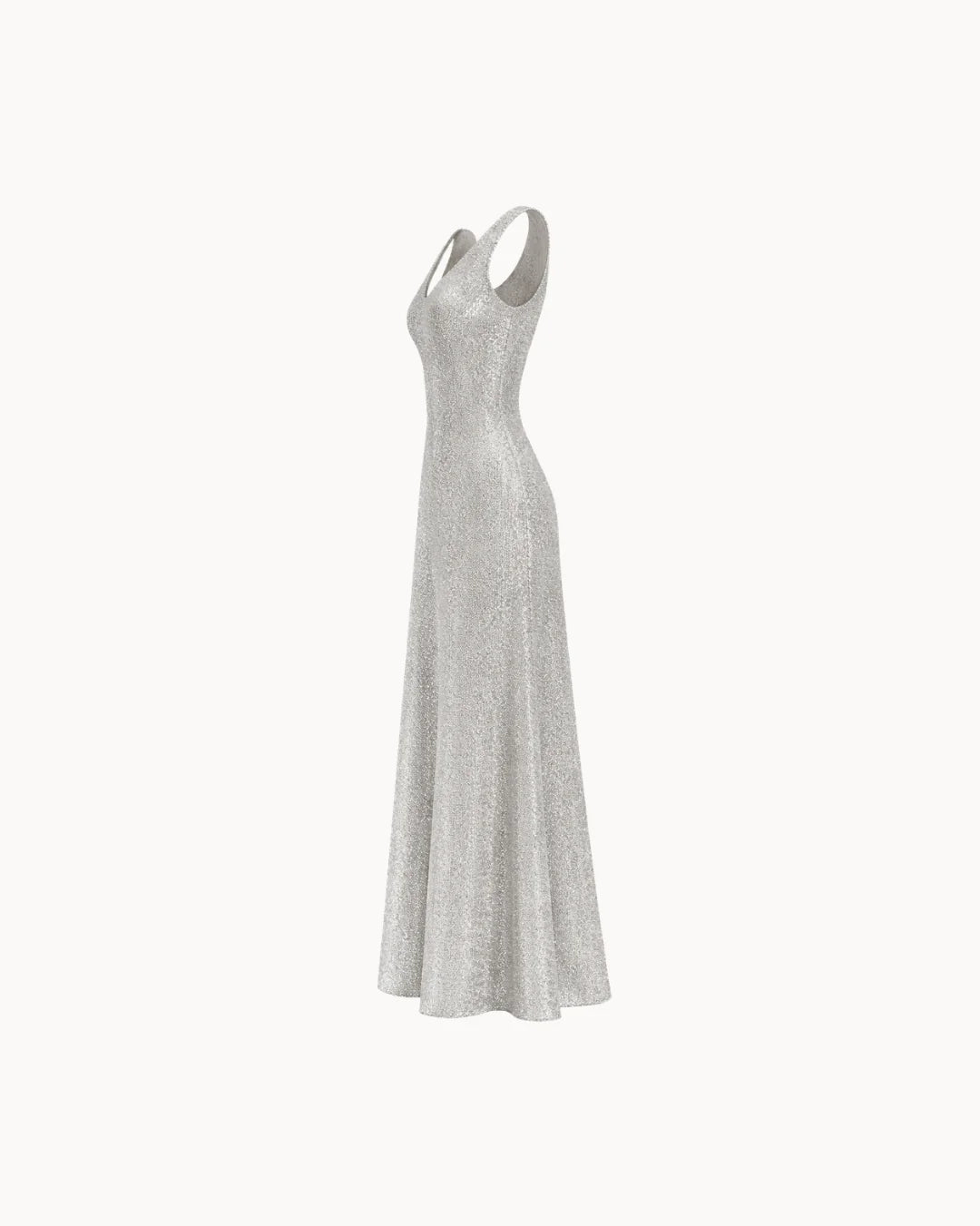 Nova V-Neck Dress - Silver