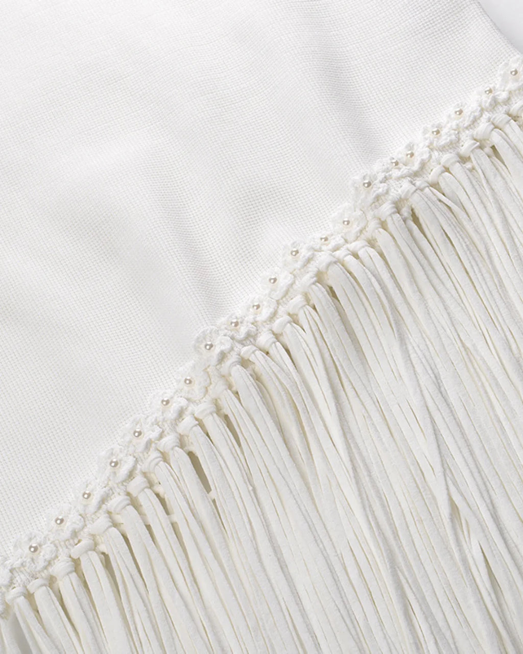 Sienna Fringe Dress - Ivory