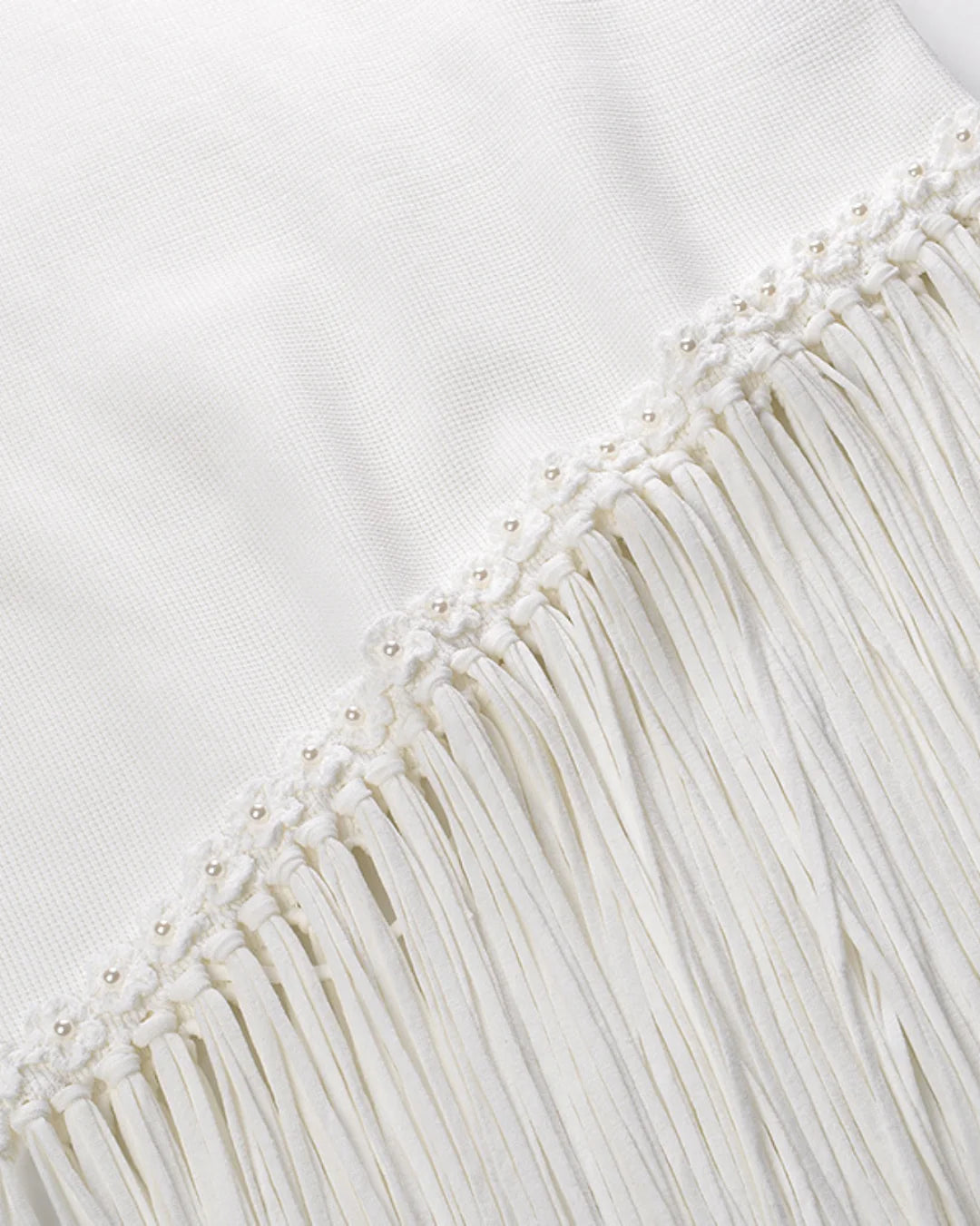 Sienna Fringe Dress - Ivory